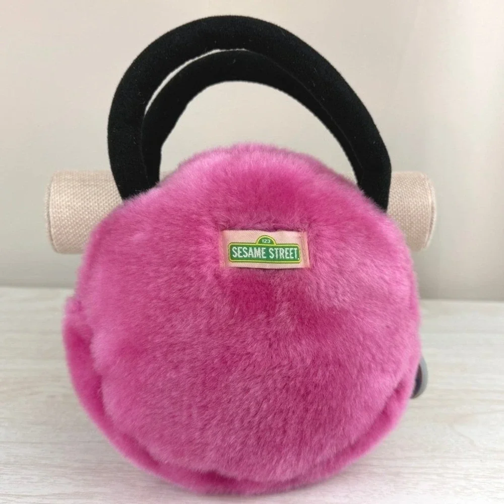 SESAME STREET Y2K Oscar‎ Grouch Purse Fuzzy Pink Charm Soft Twee Harajuku Rave